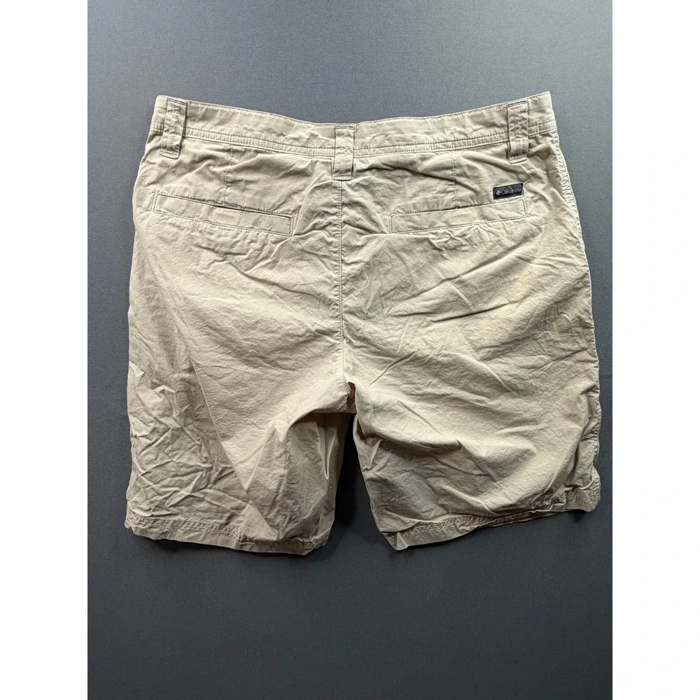 Columbia Shorts Mens Tan‎ Khaki Cotton Blend Outdoor Casual 32